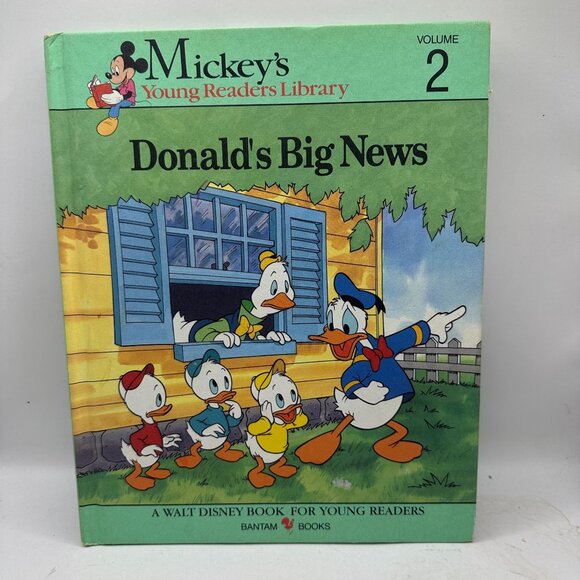 Mickeys Young Readers Library Vol. 2 Donalds Big News Hardcover Book - Picture 1 of 7